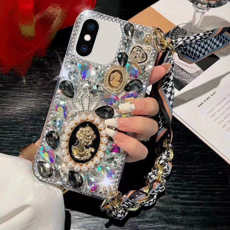 Handmade Diamond Purple Gemstone Scarf Bracelet PC Phone Case, For iPhone XR, For iPhone XS Max, For iPhone SE 2022 / 7 / 8, For iPhone X / XS, For iPhone 7 Plus / 8 Plus