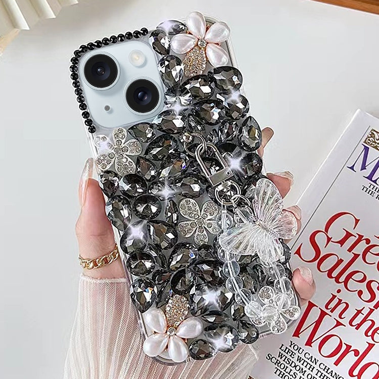 Handmade Butterfly Diamond Inlay PC Phone Case, For iPhone 15, For iPhone 14 Plus, For iPhone 14, For iPhone 14 Pro, For iPhone 14 Pro Max, For iPhone 13 Pro Max, For iPhone 13 Pro, For iPhone 13