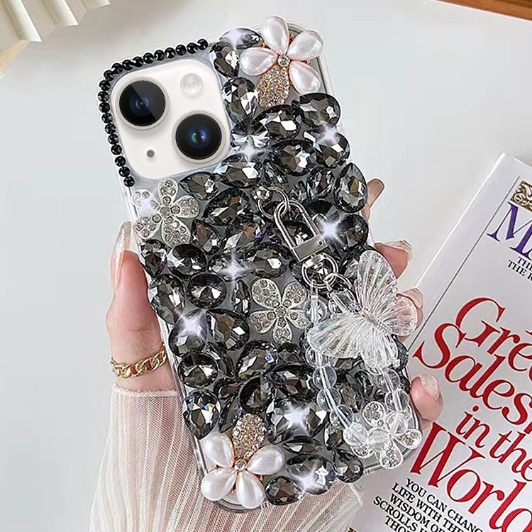 Handmade Butterfly Diamond Inlay PC Phone Case, For iPhone 13 mini, For iPhone 12, For iPhone 12 Pro Max, For iPhone 12 Pro, For iPhone 12 mini, For iPhone 11 Pro Max, For iPhone 11, For iPhone 11 Pro