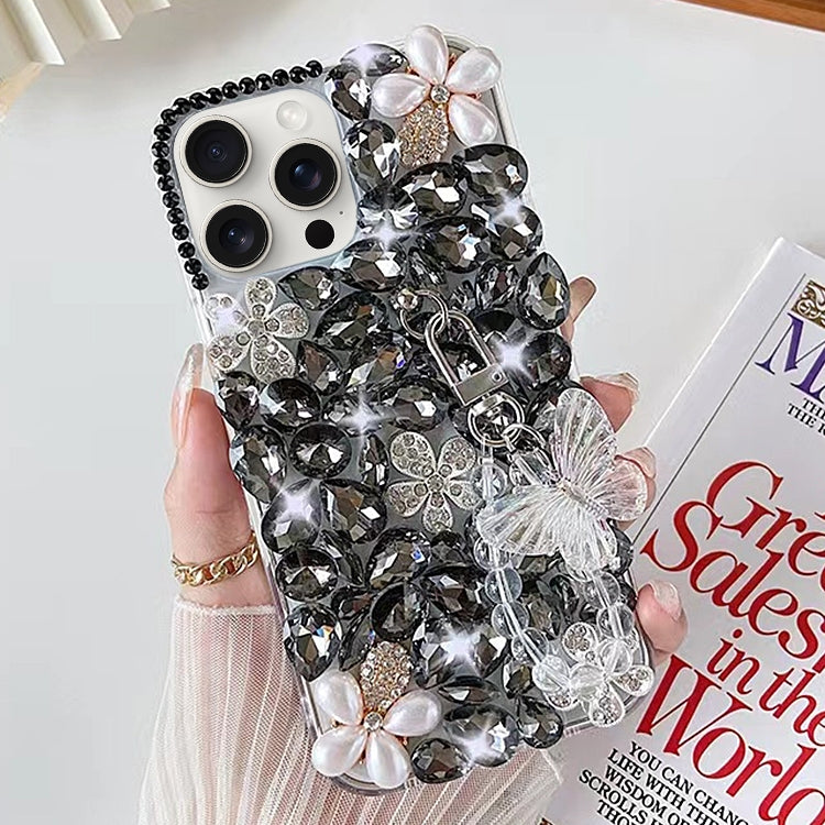 Handmade Butterfly Diamond Inlay PC Phone Case, For iPhone 13 mini, For iPhone 12, For iPhone 12 Pro Max, For iPhone 12 Pro, For iPhone 12 mini, For iPhone 11 Pro Max, For iPhone 11, For iPhone 11 Pro