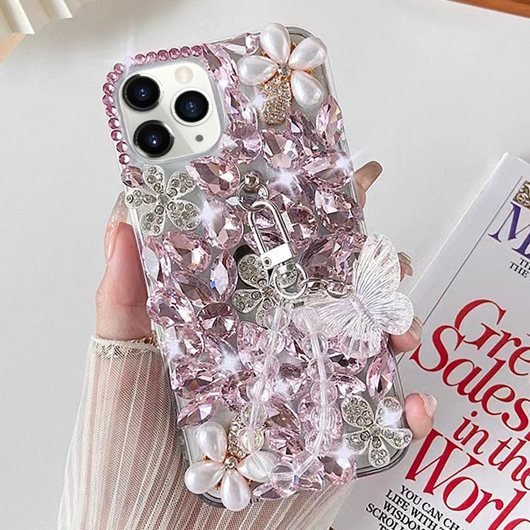 Handmade Butterfly Diamond Inlay PC Phone Case, For iPhone 13 mini, For iPhone 12, For iPhone 12 Pro Max, For iPhone 12 Pro, For iPhone 12 mini, For iPhone 11 Pro Max, For iPhone 11, For iPhone 11 Pro
