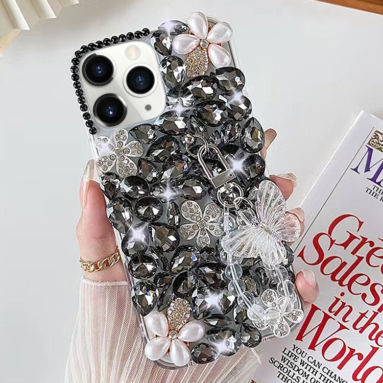 Handmade Butterfly Diamond Inlay PC Phone Case, For iPhone 13 mini, For iPhone 12, For iPhone 12 Pro Max, For iPhone 12 Pro, For iPhone 12 mini, For iPhone 11 Pro Max, For iPhone 11, For iPhone 11 Pro