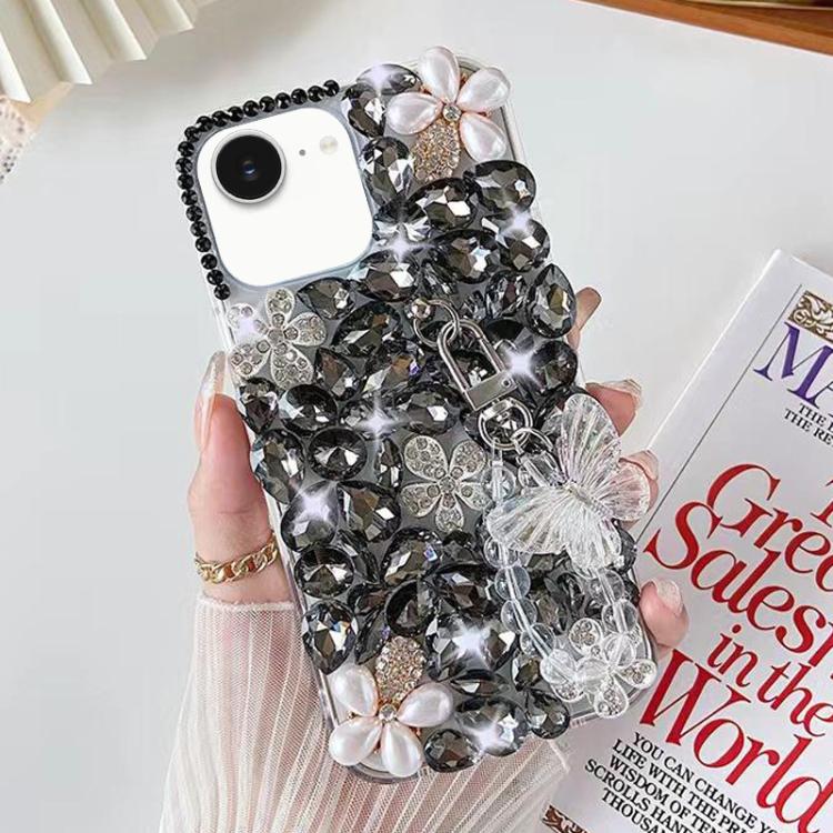 Handmade Butterfly Diamond Inlay PC Phone Case, For iPhone 16e, For iPhone 16 Pro Max, For iPhone 16 Pro, For iPhone 16 Plus, For iPhone 16, For iPhone 15 Pro Max, For iPhone 15 Pro, For iPhone 15 Plus
