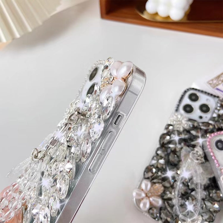 Handmade Butterfly Diamond Inlay PC Phone Case, For iPhone 13 mini, For iPhone 12, For iPhone 12 Pro Max, For iPhone 12 Pro, For iPhone 12 mini, For iPhone 11 Pro Max, For iPhone 11, For iPhone 11 Pro
