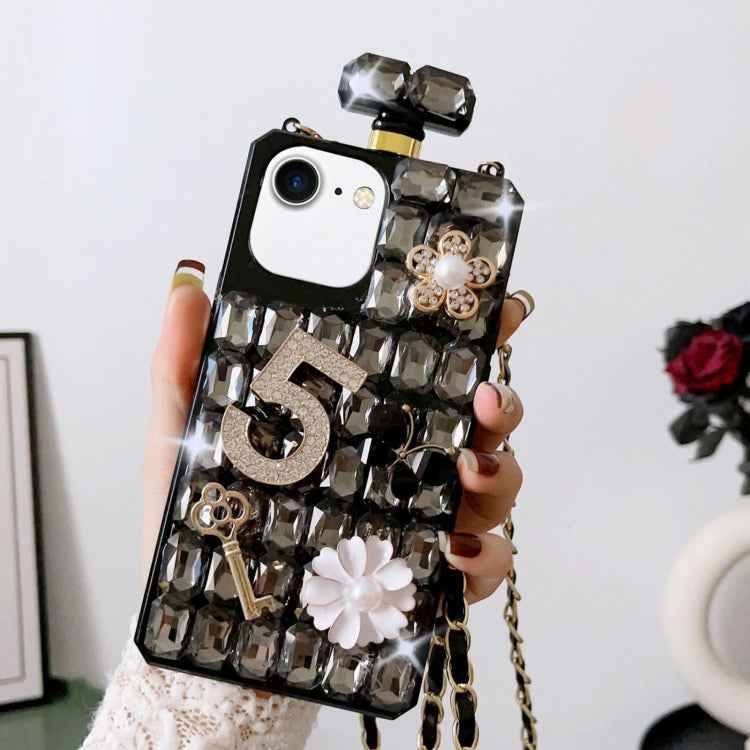Crossbody Perfume Bottle Handmade Inlaid Diamond PC Phone Case, For iPhone SE 2022 / 7 / 8, For iPhone X / XS, For iPhone 7 Plus / 8 Plus