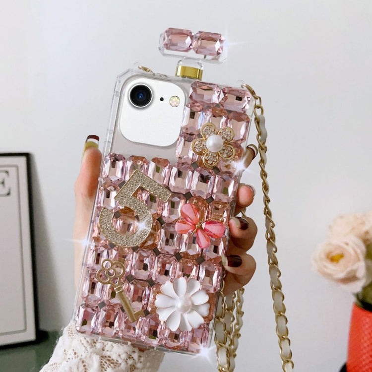 Crossbody Perfume Bottle Handmade Inlaid Diamond PC Phone Case, For iPhone SE 2022 / 7 / 8, For iPhone X / XS, For iPhone 7 Plus / 8 Plus