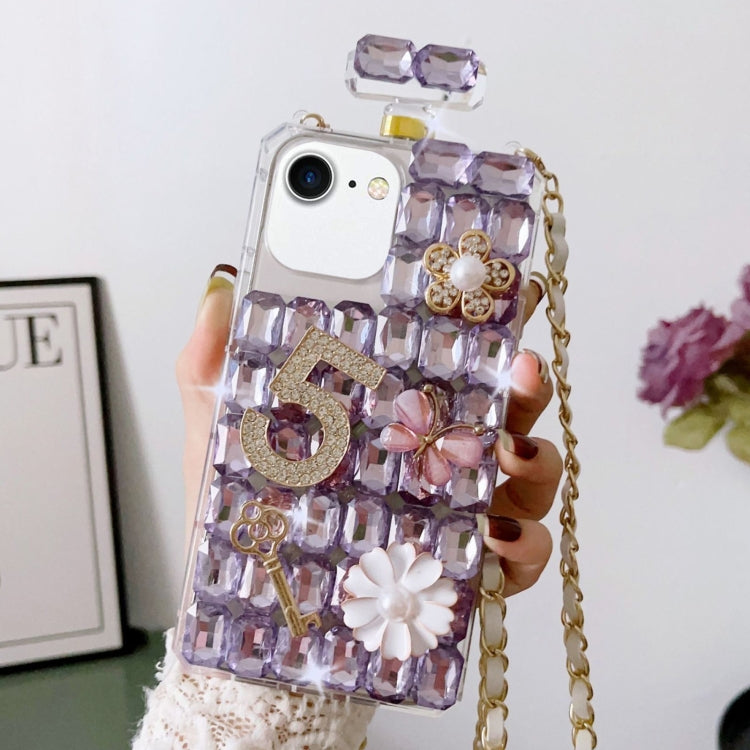 Crossbody Perfume Bottle Handmade Inlaid Diamond PC Phone Case, For iPhone SE 2022 / 7 / 8, For iPhone X / XS, For iPhone 7 Plus / 8 Plus