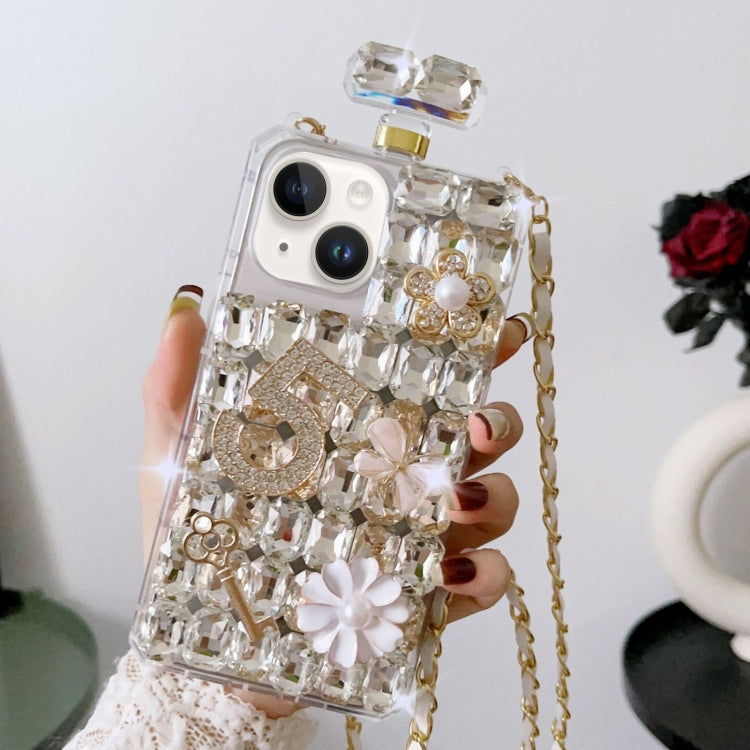 Crossbody Perfume Bottle Handmade Inlaid Diamond PC Phone Case, For iPhone 13 Pro, For iPhone 13, For iPhone 13 mini, For iPhone 12, For iPhone 12 Pro Max, For iPhone 12 Pro