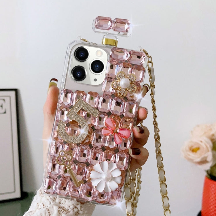 Crossbody Perfume Bottle Handmade Inlaid Diamond PC Phone Case, For iPhone 12 mini, For iPhone 11 Pro Max, For iPhone 11, For iPhone 11 Pro, For iPhone XR, For iPhone XS Max