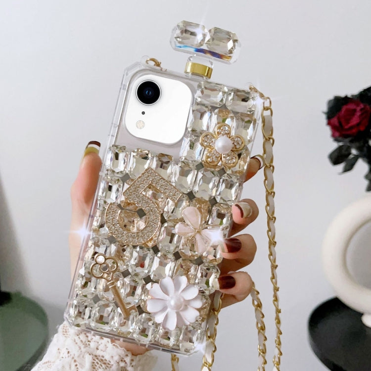 Crossbody Perfume Bottle Handmade Inlaid Diamond PC Phone Case, For iPhone 12 mini, For iPhone 11 Pro Max, For iPhone 11, For iPhone 11 Pro, For iPhone XR, For iPhone XS Max