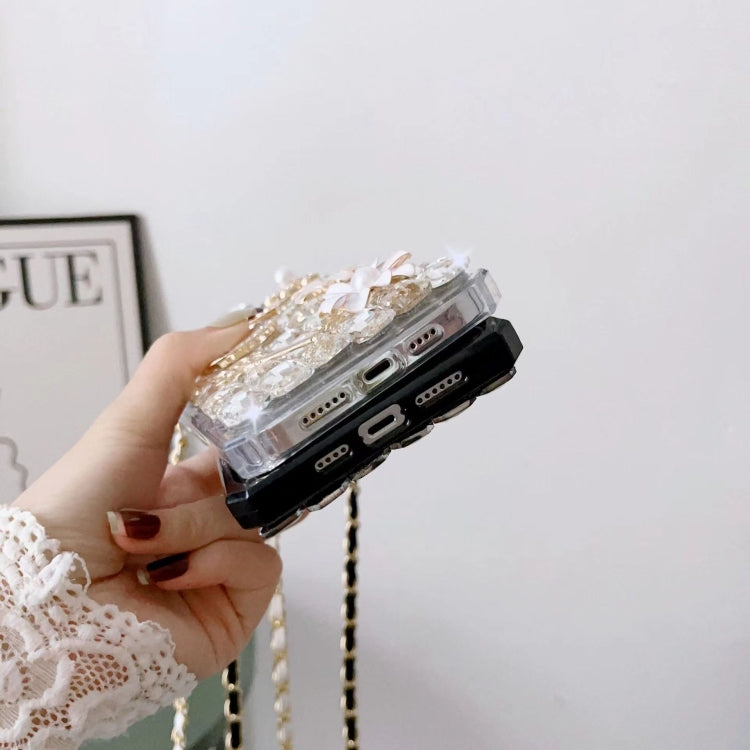 Crossbody Perfume Bottle Handmade Inlaid Diamond PC Phone Case, For iPhone 12 mini, For iPhone 11 Pro Max, For iPhone 11, For iPhone 11 Pro, For iPhone XR, For iPhone XS Max