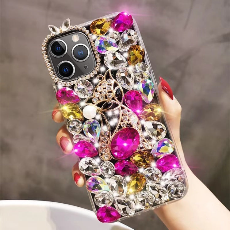 Handmade Bling Rhinestone Gemstone Fox PC Phone Case, For iPhone 12 Pro Max, For iPhone 12 Pro, For iPhone 12 mini, For iPhone 11 Pro Max, For iPhone 11, For iPhone 11 Pro