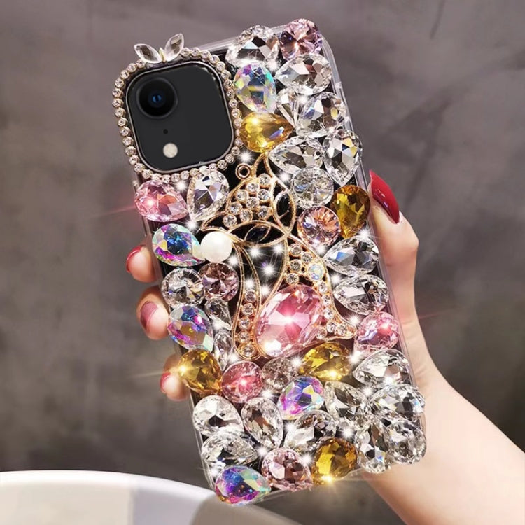 Handmade Bling Rhinestone Gemstone Fox PC Phone Case, For iPhone XR, For iPhone XS Max, For iPhone SE 2022 / 7 / 8, For iPhone X / XS, For iPhone 7 Plus / 8 Plus