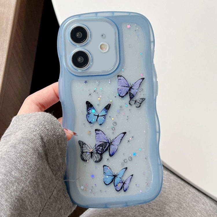 Wave Edge Butterfly TPU Hybrid PC Phone Case, For iPhone 12 Pro, For iPhone 11