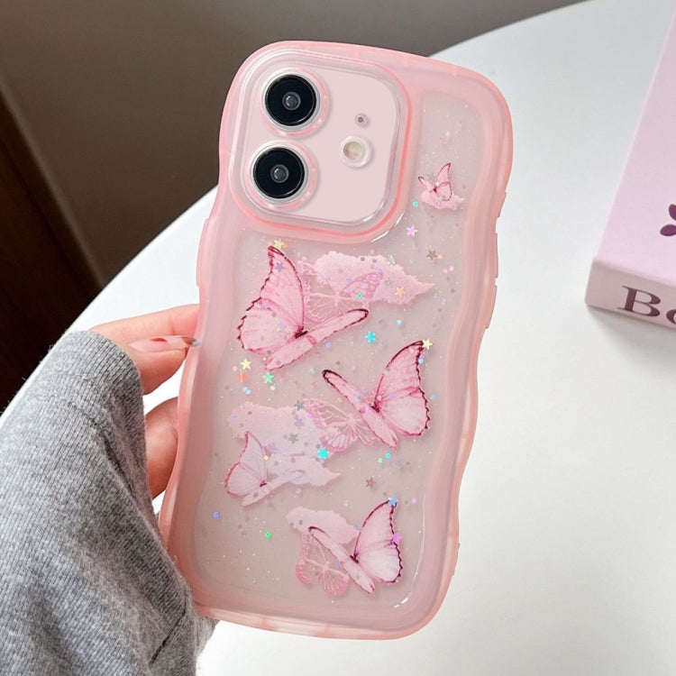 Wave Edge Butterfly TPU Hybrid PC Phone Case, For iPhone 12 Pro, For iPhone 11