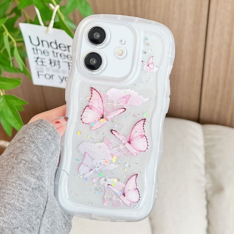 Wave Edge Butterfly TPU Hybrid PC Phone Case, For iPhone 12 Pro, For iPhone 11