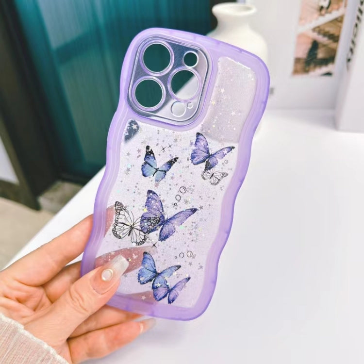 Wave Edge Butterfly TPU Hybrid PC Phone Case, For iPhone 12 Pro, For iPhone 11
