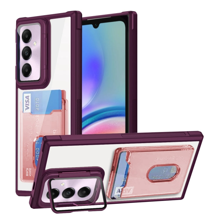 Card Bag Holder Acrylic Hybrid TPU Phone Case, For Samsung Galaxy A05s 4G, For Samsung Galaxy S23 FE 5G, For Samsung Galaxy A24