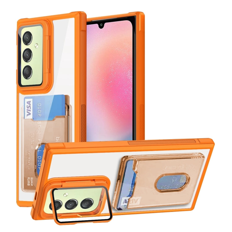 Card Bag Holder Acrylic Hybrid TPU Phone Case, For Samsung Galaxy A05s 4G, For Samsung Galaxy S23 FE 5G, For Samsung Galaxy A24