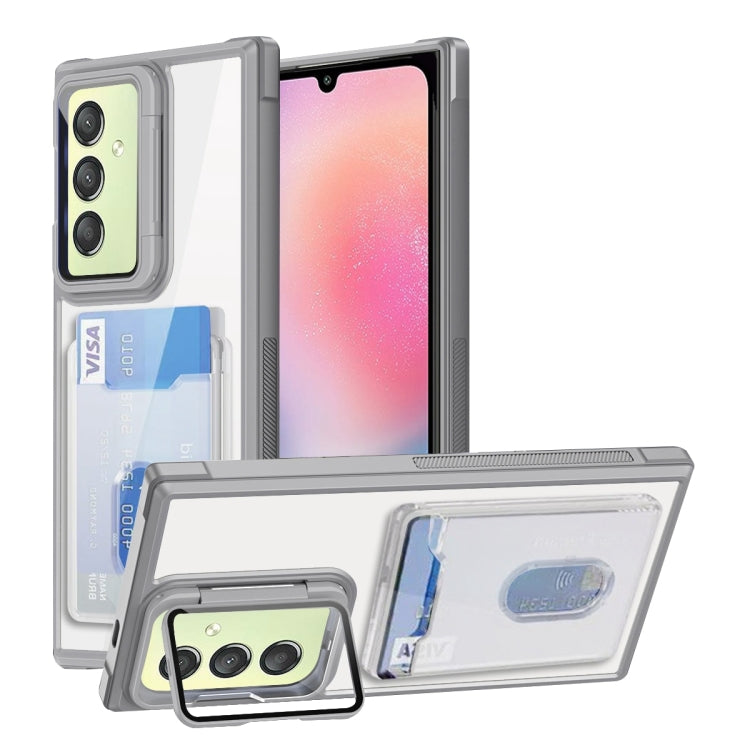 Card Bag Holder Acrylic Hybrid TPU Phone Case, For Samsung Galaxy A05s 4G, For Samsung Galaxy S23 FE 5G, For Samsung Galaxy A24