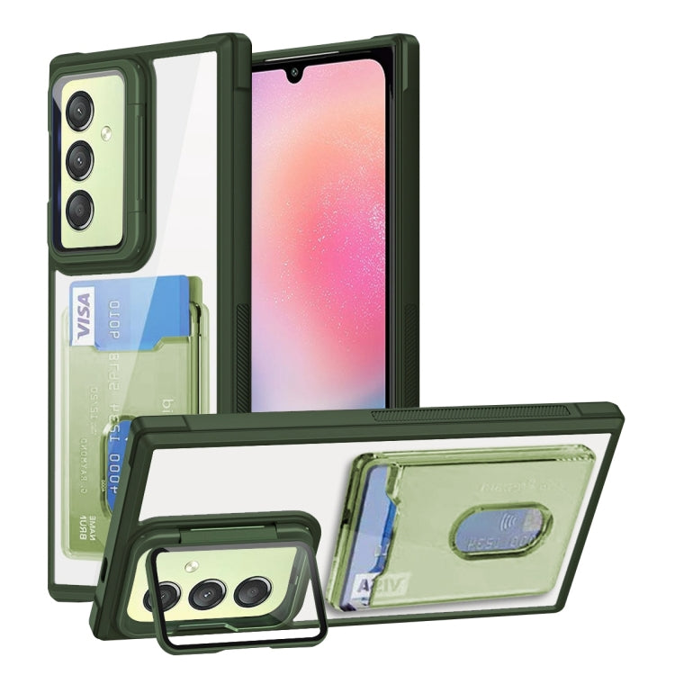 Card Bag Holder Acrylic Hybrid TPU Phone Case, For Samsung Galaxy A05s 4G, For Samsung Galaxy S23 FE 5G, For Samsung Galaxy A24
