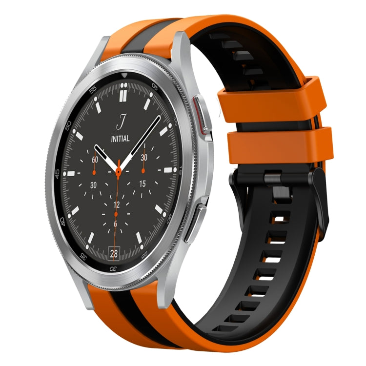 20mm Two Color Sports Silicone Watch Band, For Samsung Galaxy Watch 4 Classic 46mm