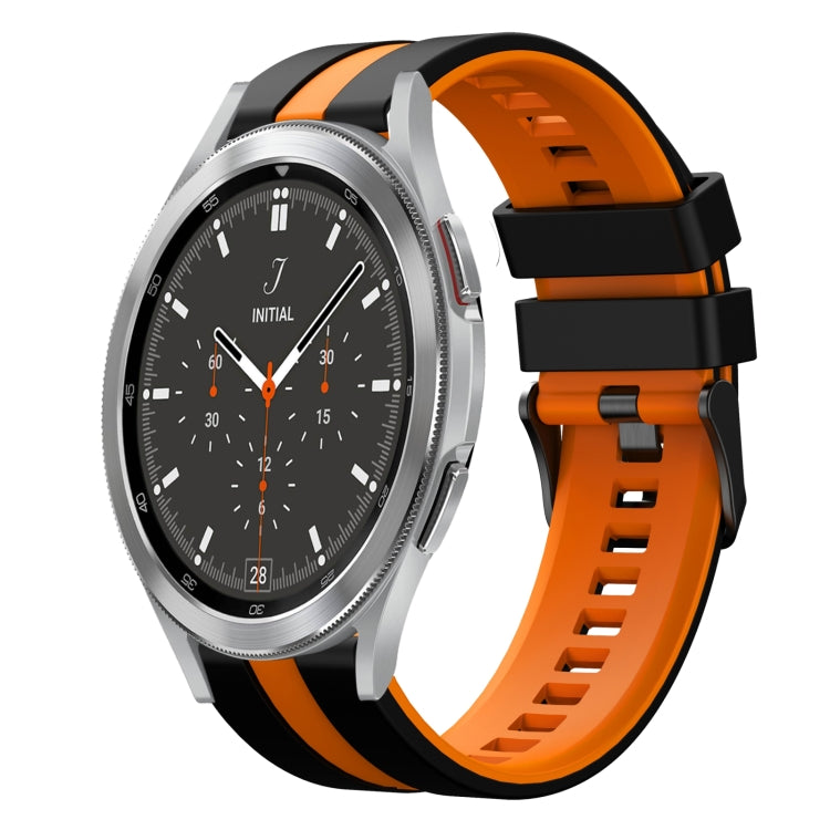 20mm Two Color Sports Silicone Watch Band, For Samsung Galaxy Watch 4 Classic 46mm