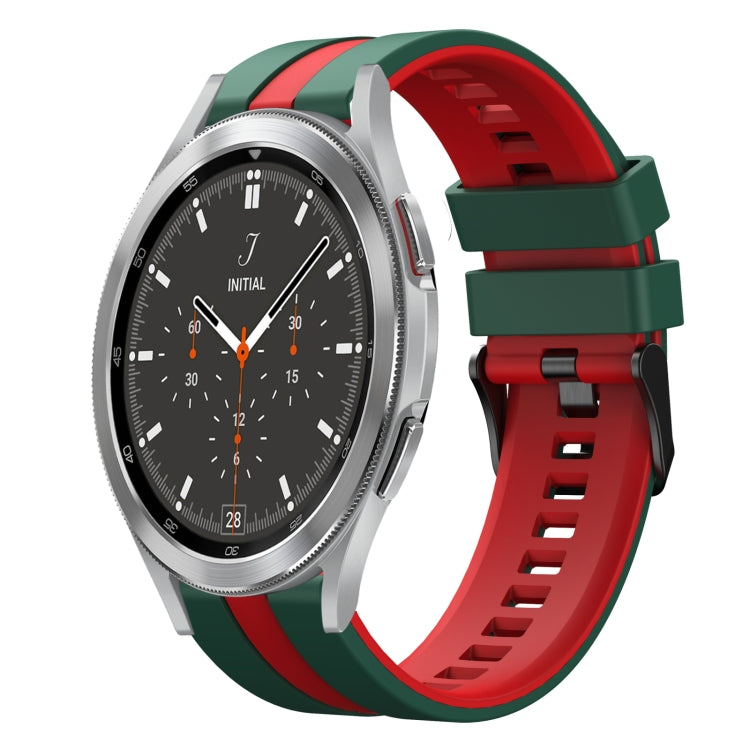 20mm Two Color Sports Silicone Watch Band, For Samsung Galaxy Watch 4 Classic 46mm