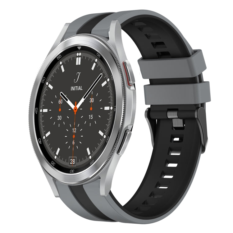 20mm Two Color Sports Silicone Watch Band, For Samsung Galaxy Watch 4 Classic 46mm