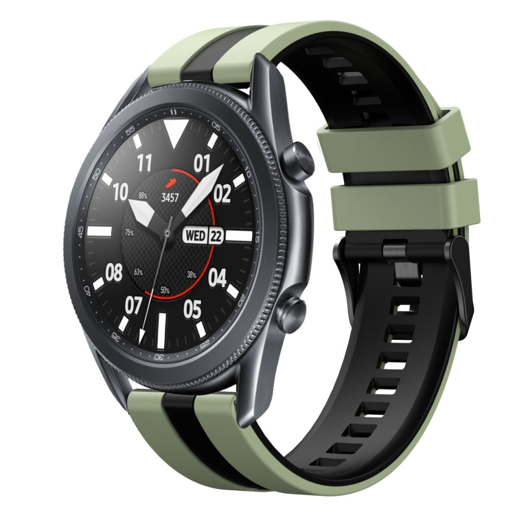 22mm Two Color Sports Silicone Watch Band, For Samsung Galaxy Watch3 45mm
