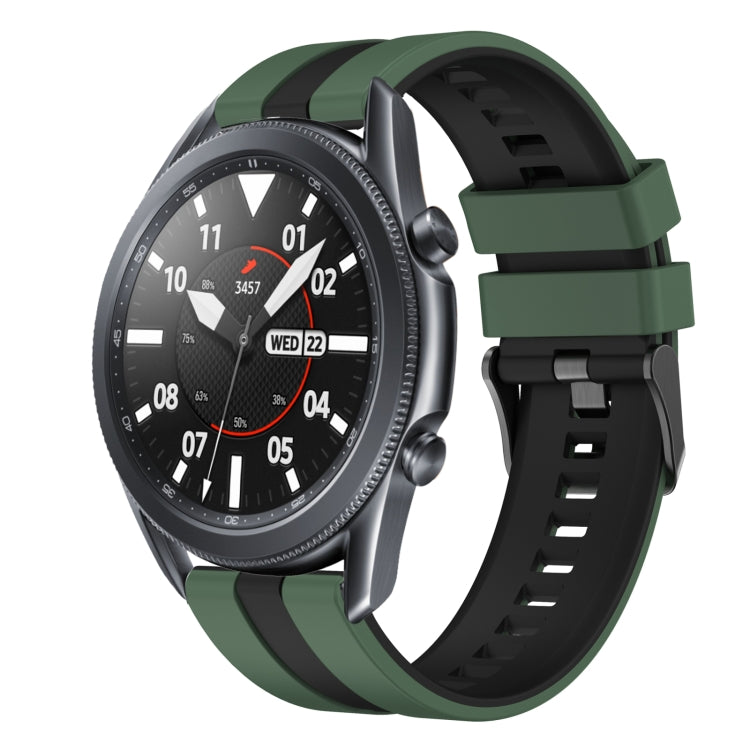 22mm Two Color Sports Silicone Watch Band, For Samsung Galaxy Watch3 45mm