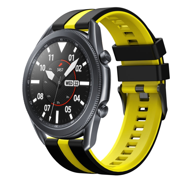 22mm Two Color Sports Silicone Watch Band, For Samsung Galaxy Watch3 45mm