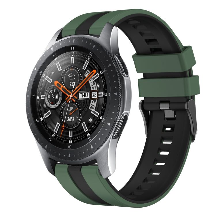 22mm Two Color Sports Silicone Watch Band, For Samsung Galaxy Watch 46mm