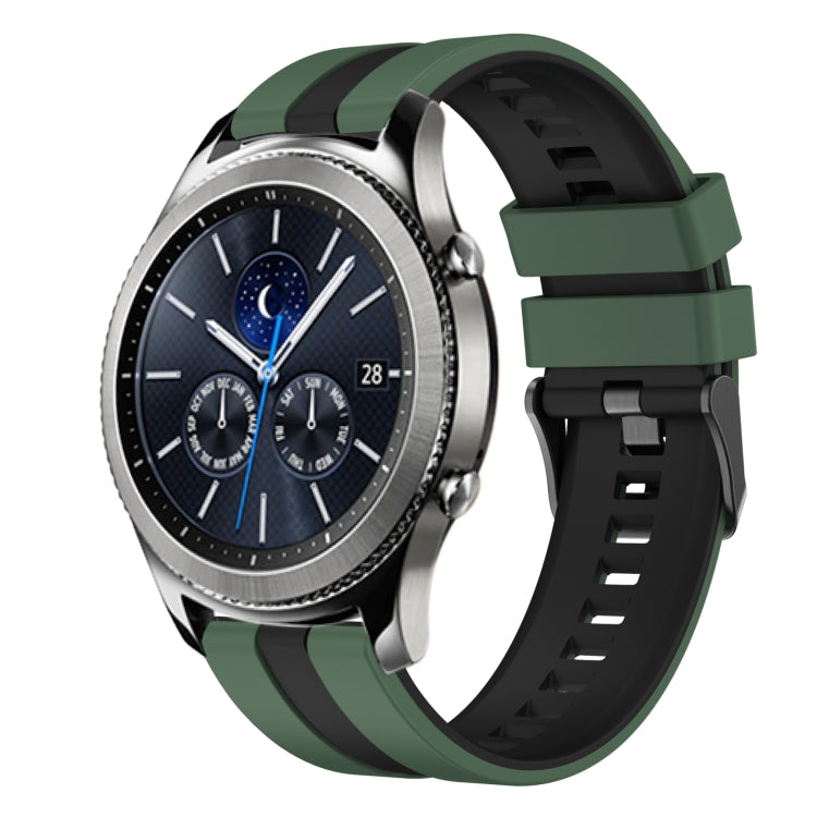 22mm Two Color Sports Silicone Watch Band, For Samsung Gear S3 Classic
