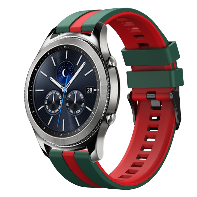 22mm Two Color Sports Silicone Watch Band, For Samsung Gear S3 Classic