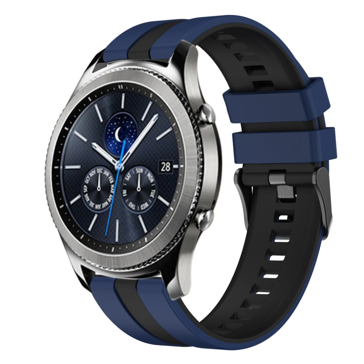 22mm Two Color Sports Silicone Watch Band, For Samsung Gear S3 Classic
