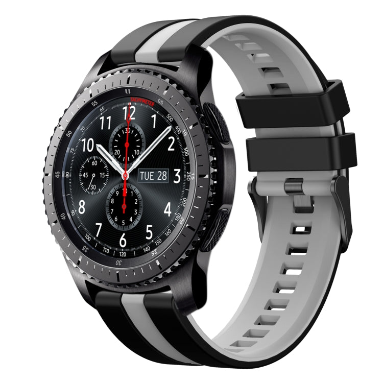 22mm Two Color Sports Silicone Watch Band, For Samsung Gear S3 Frontier