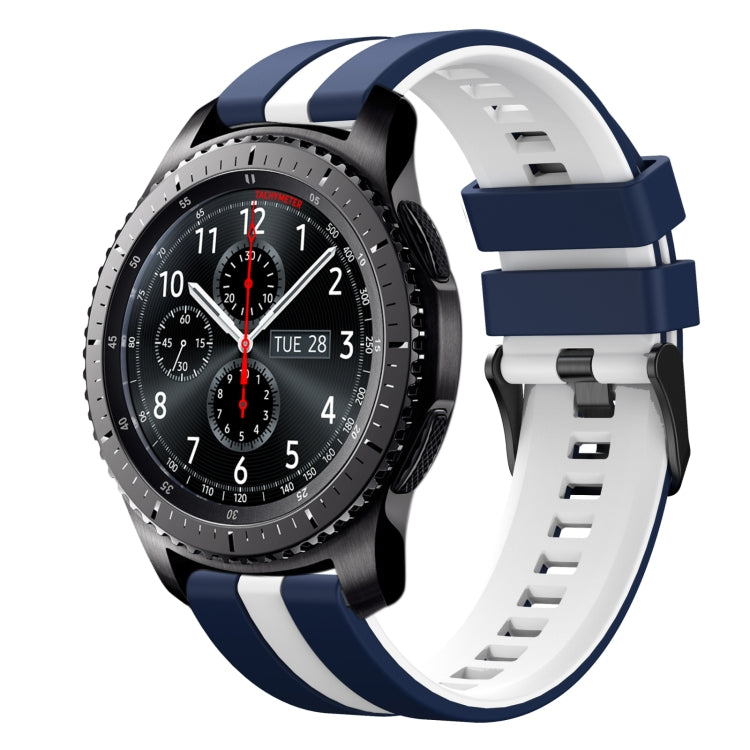 22mm Two Color Sports Silicone Watch Band, For Samsung Gear S3 Frontier