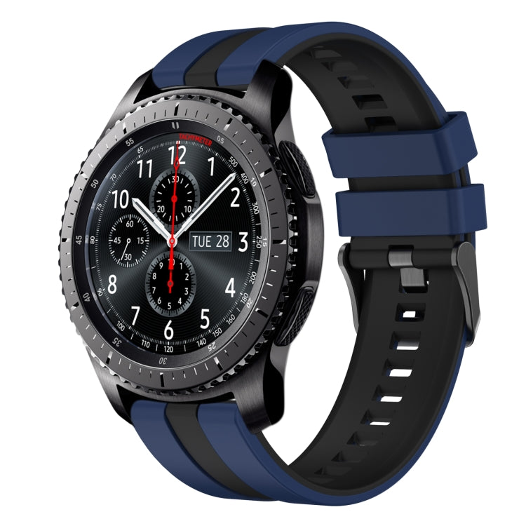 22mm Two Color Sports Silicone Watch Band, For Samsung Gear S3 Frontier