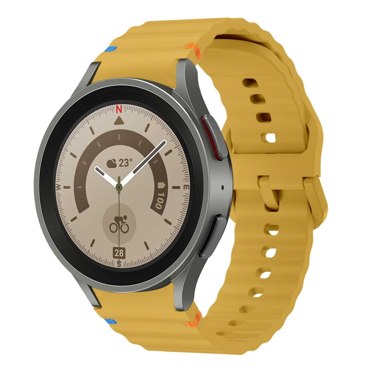 Wave Pattern Stitched Silicone Watch Band, For Samsung Galaxy Watch 5 Pro, For Samsung Galaxy Watch 4 40 / 44mm