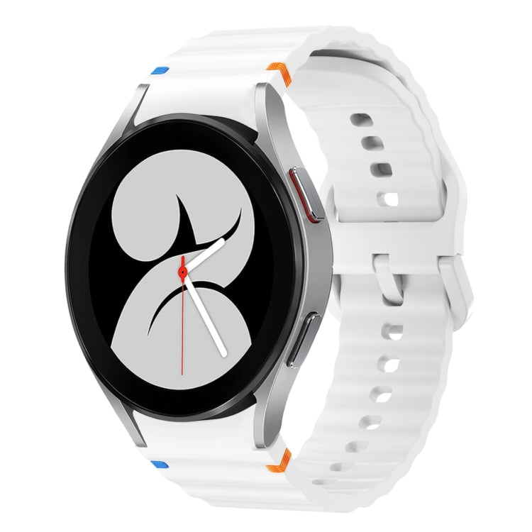 Wave Pattern Stitched Silicone Watch Band, For Samsung Galaxy Watch 5 Pro, For Samsung Galaxy Watch 4 40 / 44mm