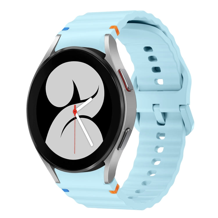 Wave Pattern Stitched Silicone Watch Band, For Samsung Galaxy Watch 5 Pro, For Samsung Galaxy Watch 4 40 / 44mm