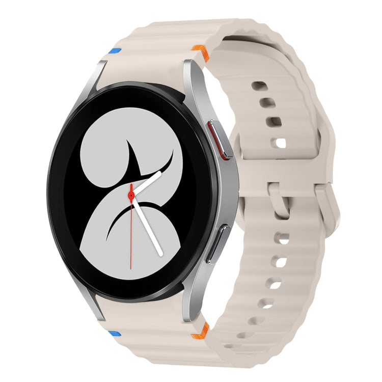 Wave Pattern Stitched Silicone Watch Band, For Samsung Galaxy Watch 5 Pro, For Samsung Galaxy Watch 4 40 / 44mm