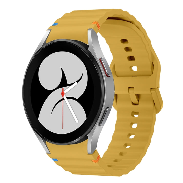 Wave Pattern Stitched Silicone Watch Band, For Samsung Galaxy Watch 5 Pro, For Samsung Galaxy Watch 4 40 / 44mm