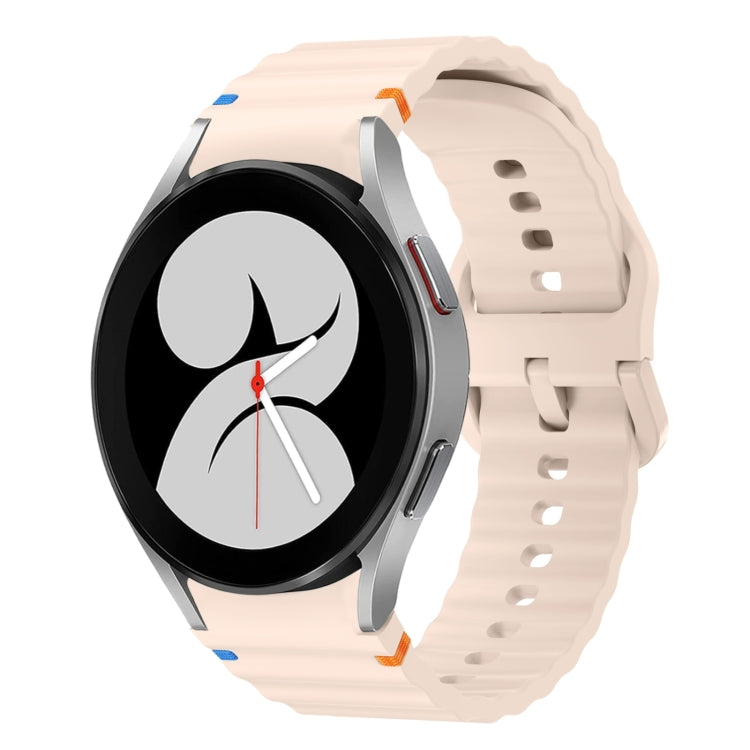 Wave Pattern Stitched Silicone Watch Band, For Samsung Galaxy Watch 5 Pro, For Samsung Galaxy Watch 4 40 / 44mm