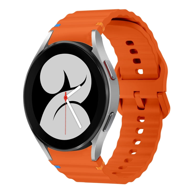 Wave Pattern Stitched Silicone Watch Band, For Samsung Galaxy Watch 5 Pro, For Samsung Galaxy Watch 4 40 / 44mm
