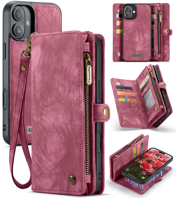 CaseMe 008 Detachable Multifunctional Leather Phone Case, For iPhone 16
