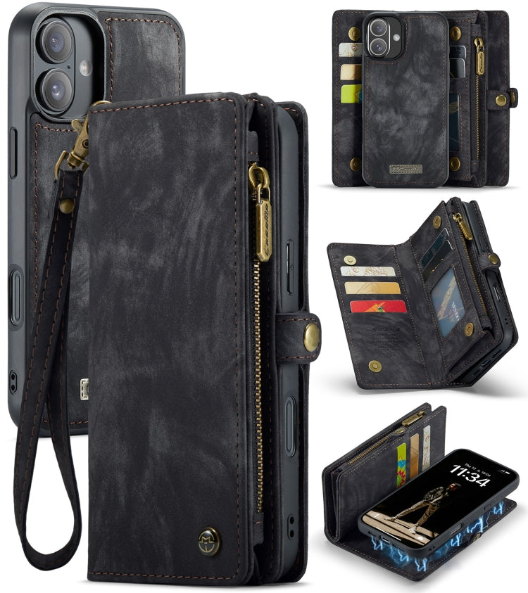 CaseMe 008 Detachable Multifunctional Leather Phone Case, For iPhone 16