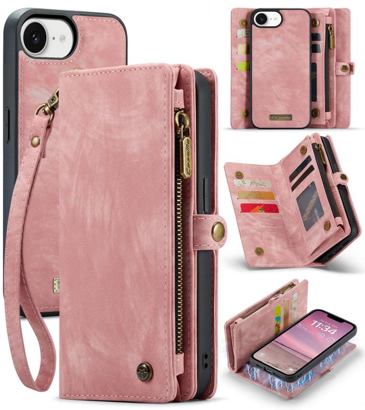 CaseMe 008 Detachable Multifunctional Leather Phone Case, For iPhone 16e, For iPhone 16 Pro Max, For iPhone 16 Pro, For iPhone 16 Plus