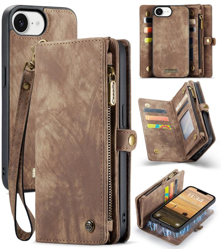 CaseMe 008 Detachable Multifunctional Leather Phone Case, For iPhone 16e, For iPhone 16 Pro Max, For iPhone 16 Pro, For iPhone 16 Plus